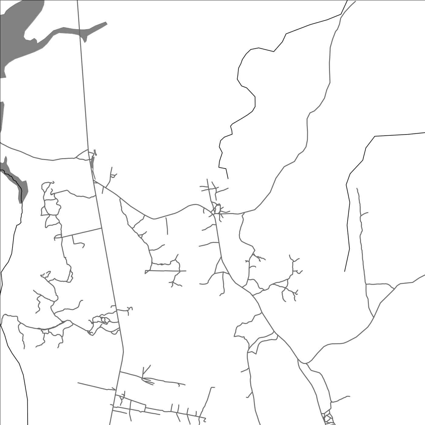 ROAD MAP OF POWAKKA, SURINAME BY MAPBAKES