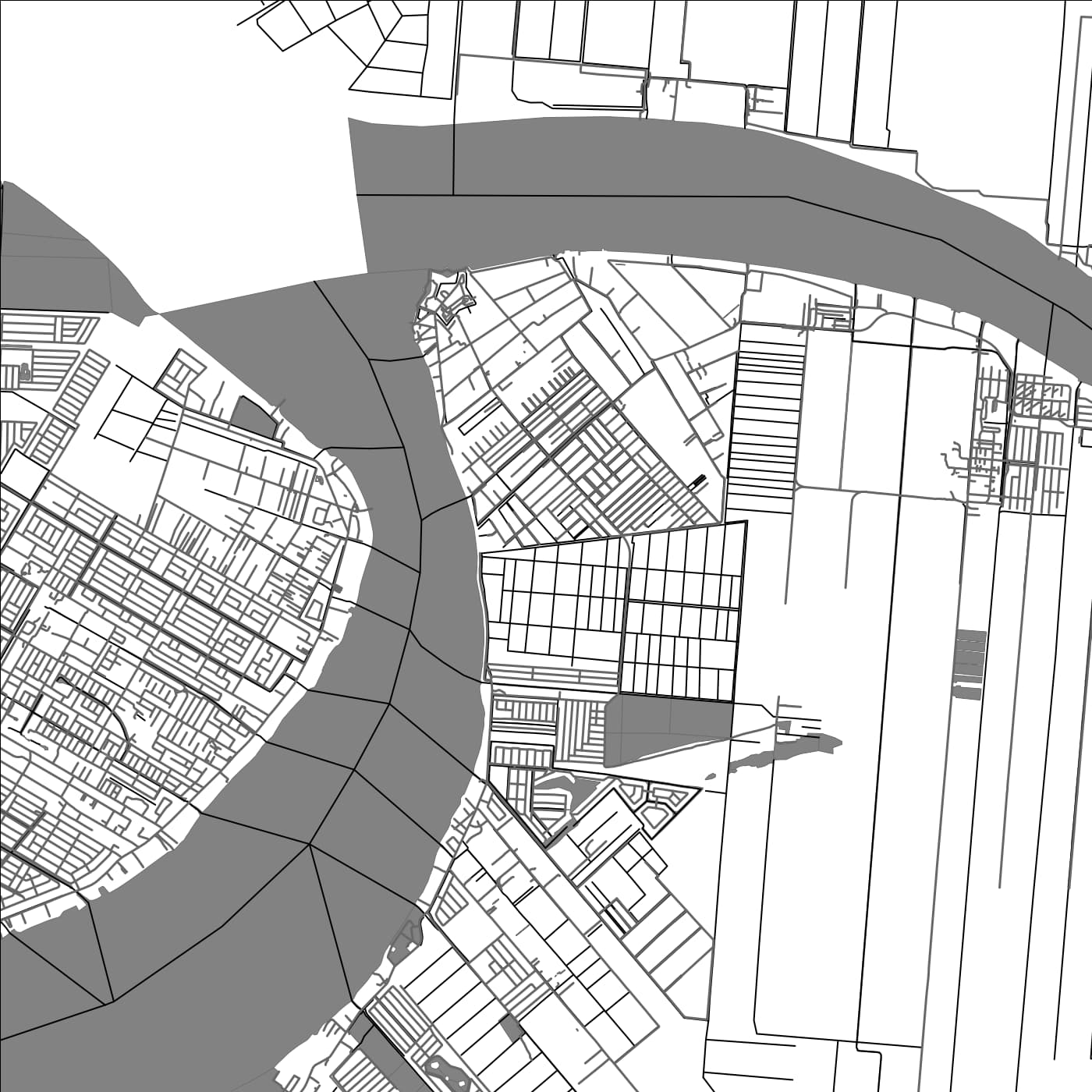 ROAD MAP OF SUZANNASDAAL, SURINAME BY MAPBAKES