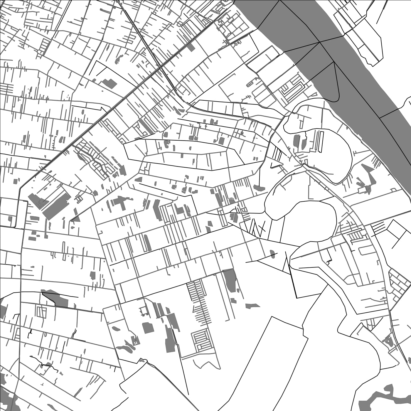 ROAD MAP OF VREDENBURG, SURINAME BY MAPBAKES