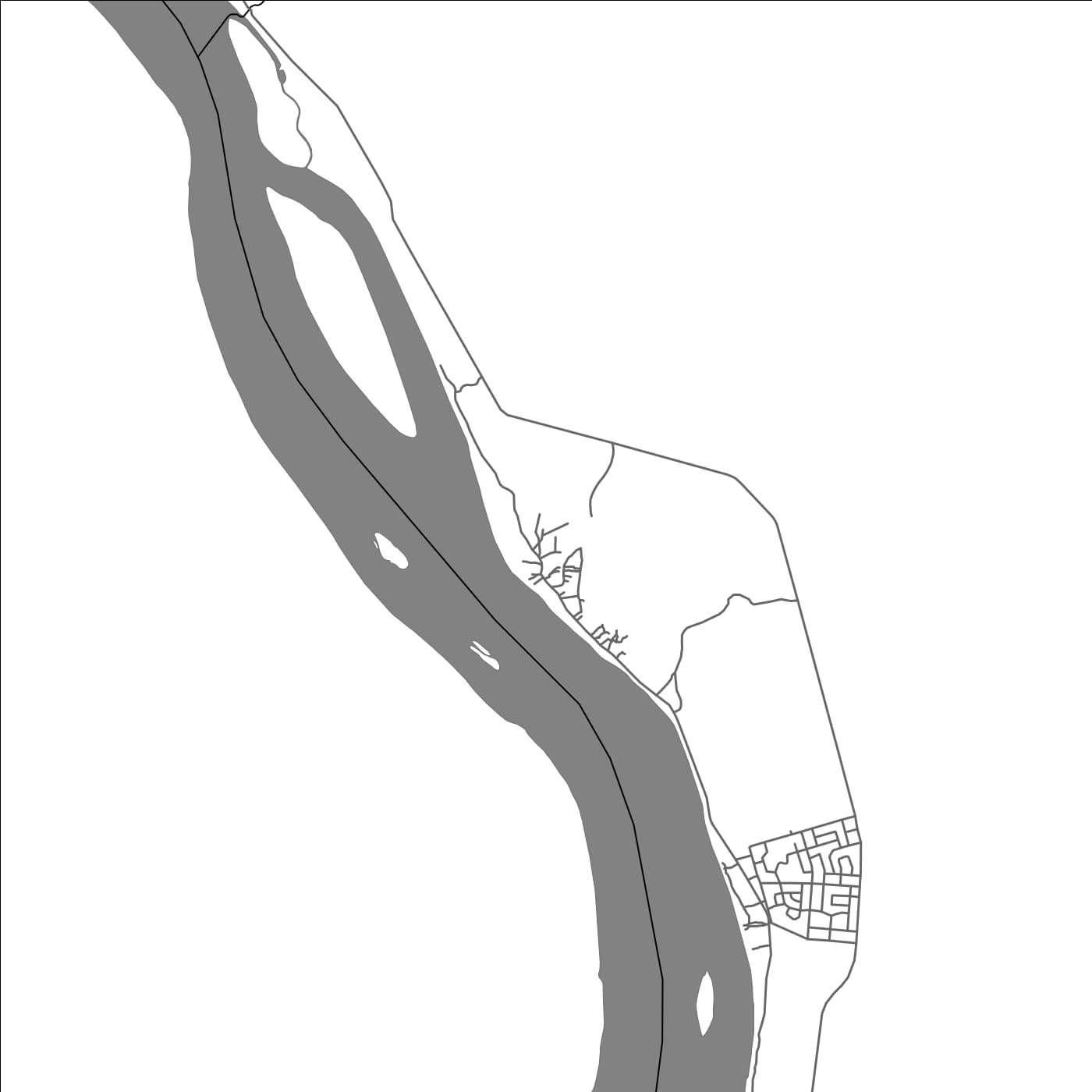 ROAD MAP OF WASJABO, SURINAME BY MAPBAKES