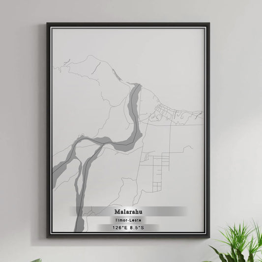 ROAD MAP OF MALARAHU, TIMOR-LESTE BY MAPBAKES