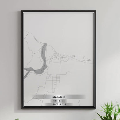 ROAD MAP OF MANATUTO, TIMOR-LESTE BY MAPBAKES