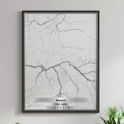 ROAD MAP OF MANISU, TIMOR-LESTE BY MAPBAKES