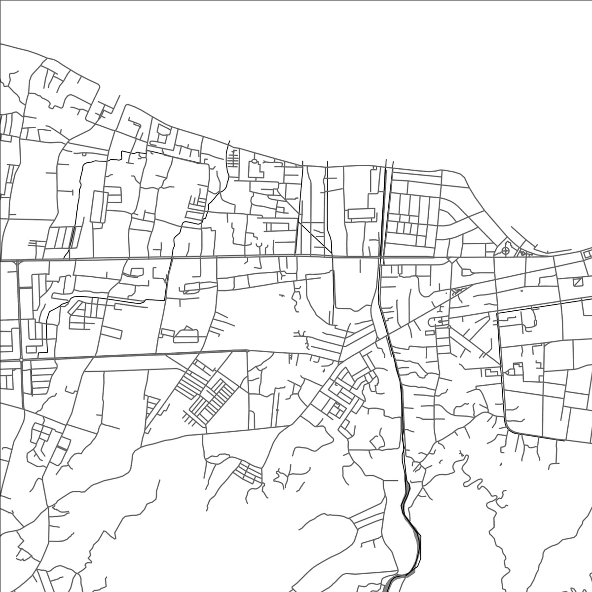ROAD MAP OF HUDILARAN, TIMOR-LESTE BY MAPBAKES