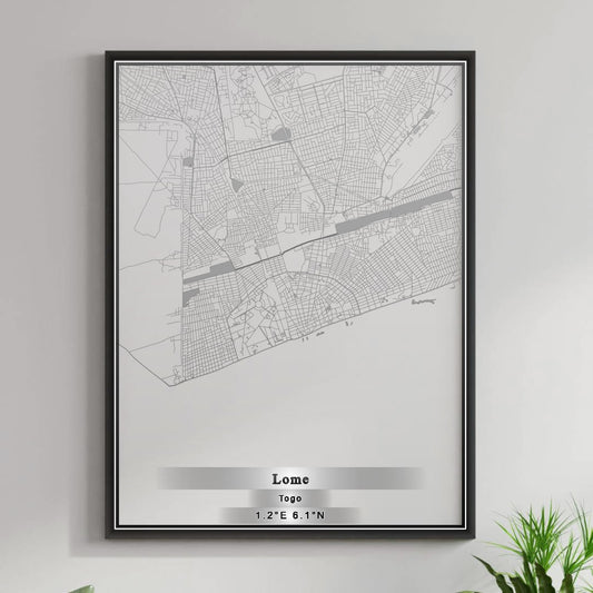 ROAD MAP OF LOME, TOGO BY MAPBAKES