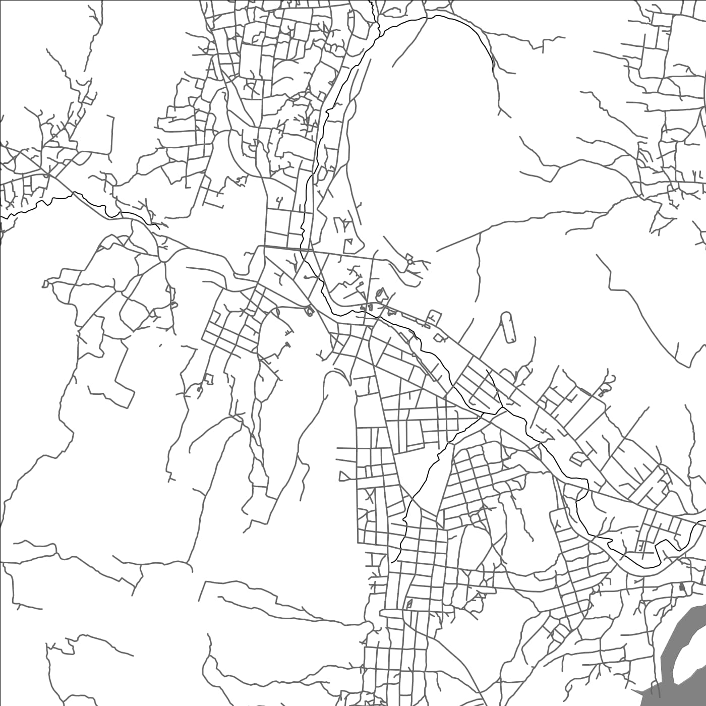 ROAD MAP OF ATAKPAME, TOGO BY MAPBAKES