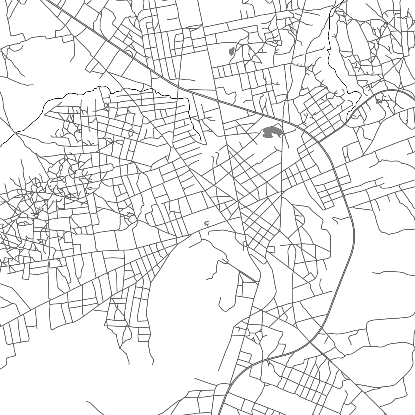 ROAD MAP OF DAPAONG, TOGO BY MAPBAKES