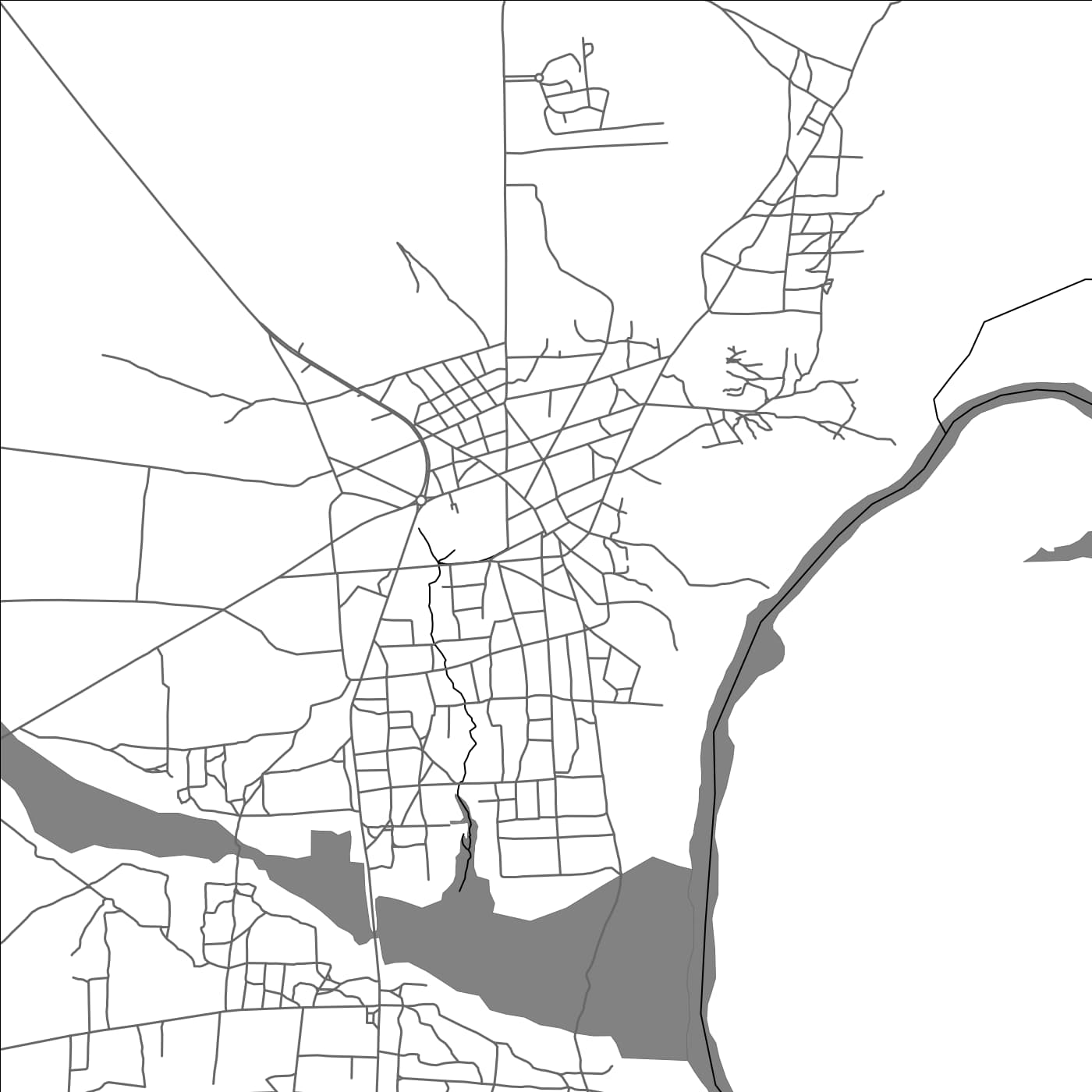 ROAD MAP OF SANSANNE-MANGO, TOGO BY MAPBAKES