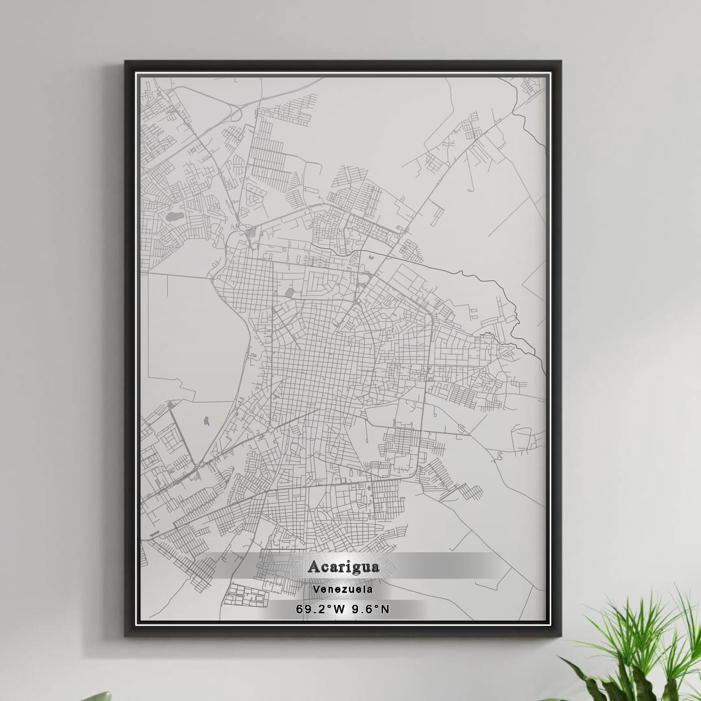 ROAD MAP OF ACARIGUA, VENEZUELA BY MAPBAKES