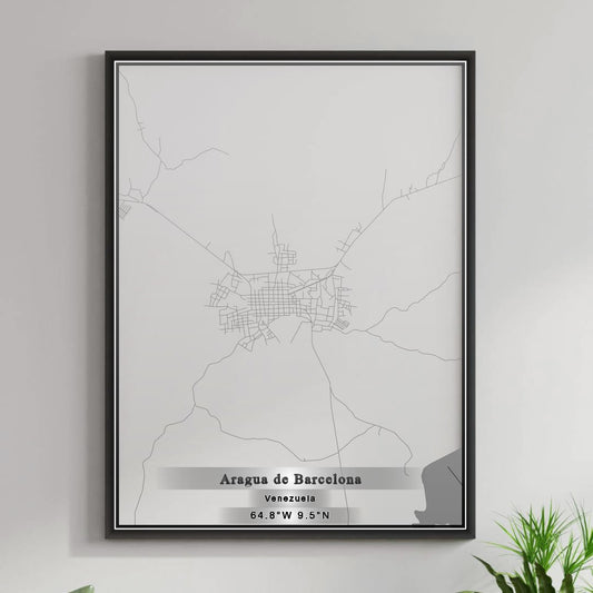 ROAD MAP OF ARAGUA DE BARCELONA, VENEZUELA BY MAPBAKES