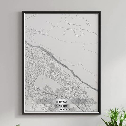 ROAD MAP OF BARINAS, VENEZUELA BY MAPBAKES