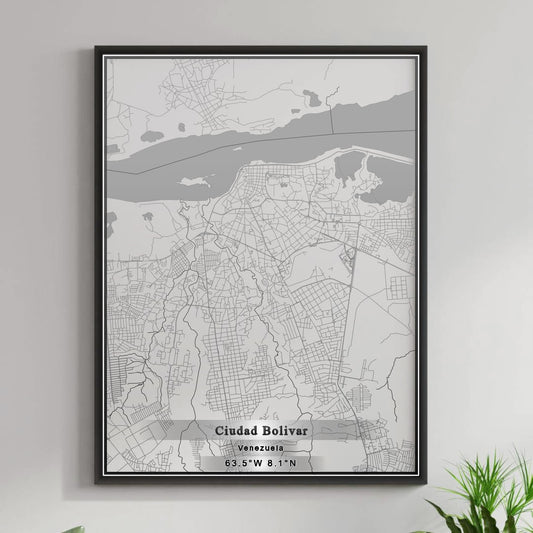 ROAD MAP OF CIUDAD BOLIVAR, VENEZUELA BY MAPBAKES