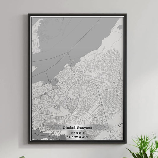 ROAD MAP OF CIUDAD GUAYANA, VENEZUELA BY MAPBAKES