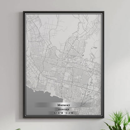 ROAD MAP OF MARACAY, VENEZUELA BY MAPBAKES