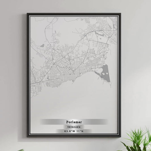 ROAD MAP OF PORLAMAR, VENEZUELA BY MAPBAKES