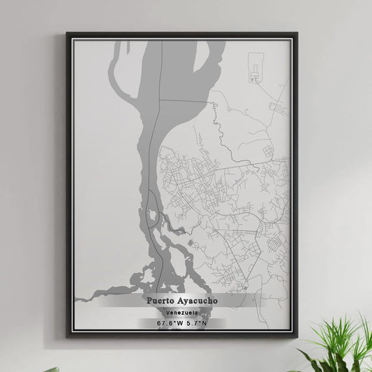 ROAD MAP OF PUERTO AYACUCHO, VENEZUELA BY MAPBAKES