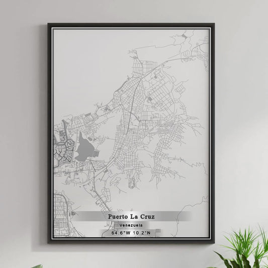 ROAD MAP OF PUERTO LA CRUZ, VENEZUELA BY MAPBAKES