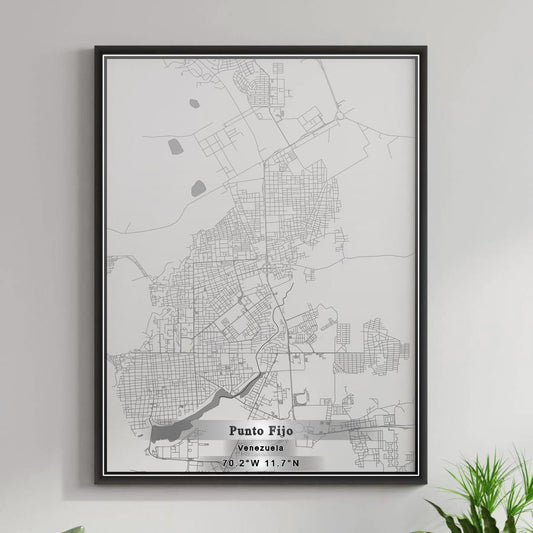 ROAD MAP OF PUNTO FIJO, VENEZUELA BY MAPBAKES