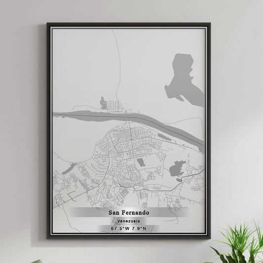 ROAD MAP OF SAN FERNANDO, VENEZUELA BY MAPBAKES