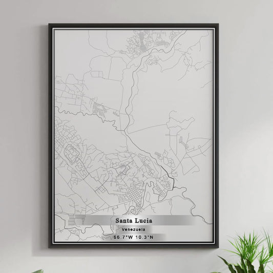 ROAD MAP OF SANTA LUCIA, VENEZUELA BY MAPBAKES