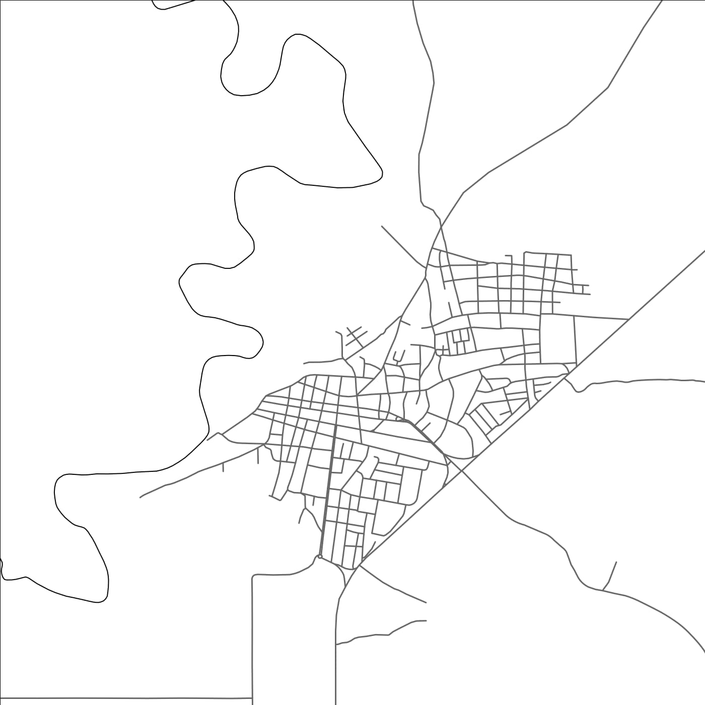 ROAD MAP OF BARBACOAS, VENEZUELA BY MAPBAKES