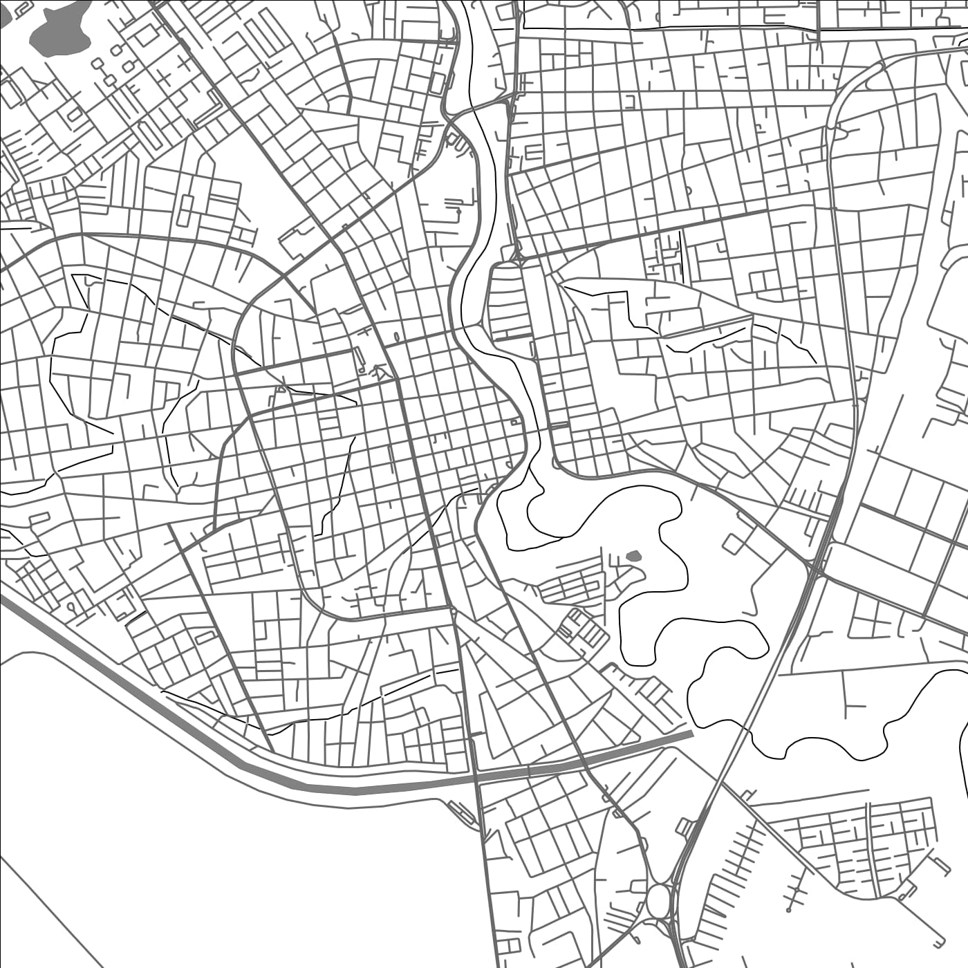 ROAD MAP OF BARCELONA, VENEZUELA BY MAPBAKES