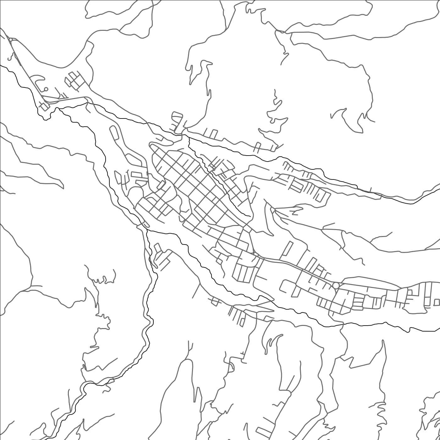 ROAD MAP OF LA GRITA, VENEZUELA BY MAPBAKES