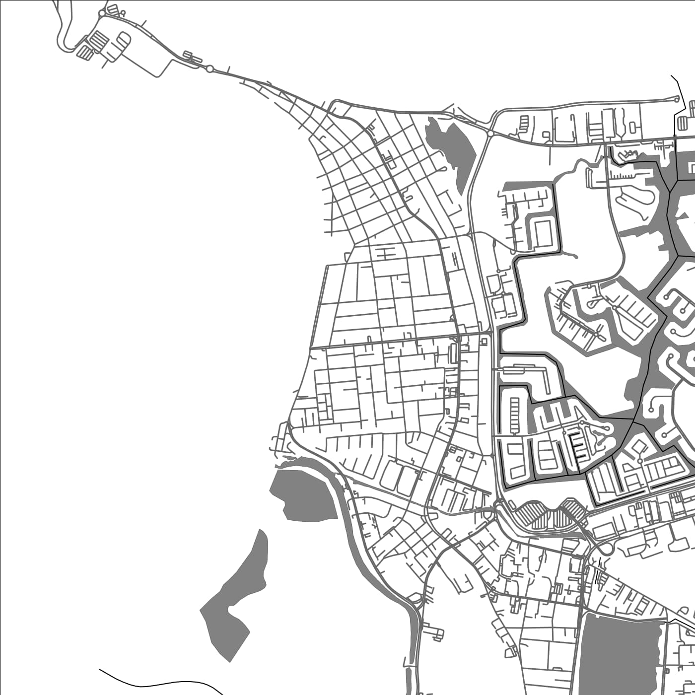 ROAD MAP OF LECHERIAS, VENEZUELA BY MAPBAKES