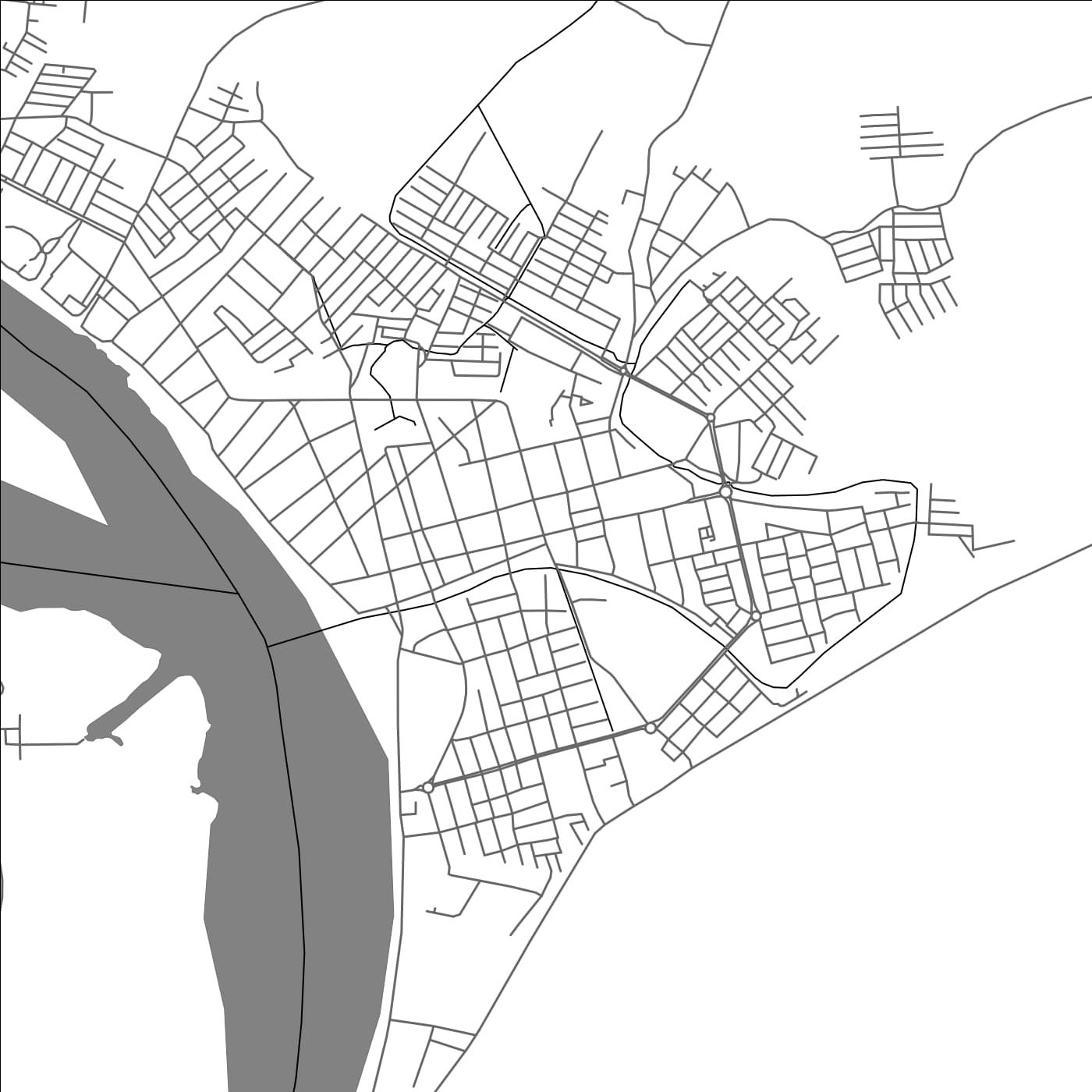 ROAD MAP OF TUCUPITA, VENEZUELA BY MAPBAKES