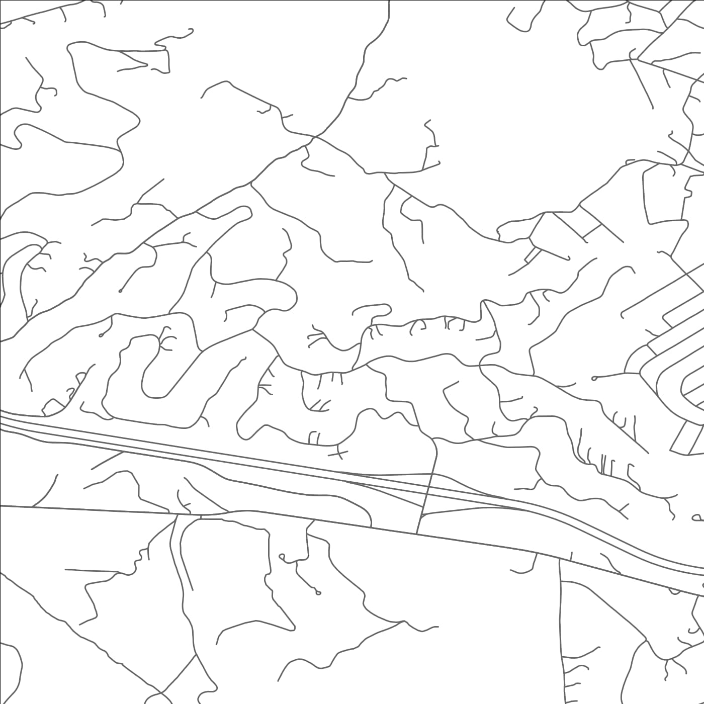 ROAD MAP OF APPLE MOUNTAIN LAKE, VIRGINIA BY MAPBAKES