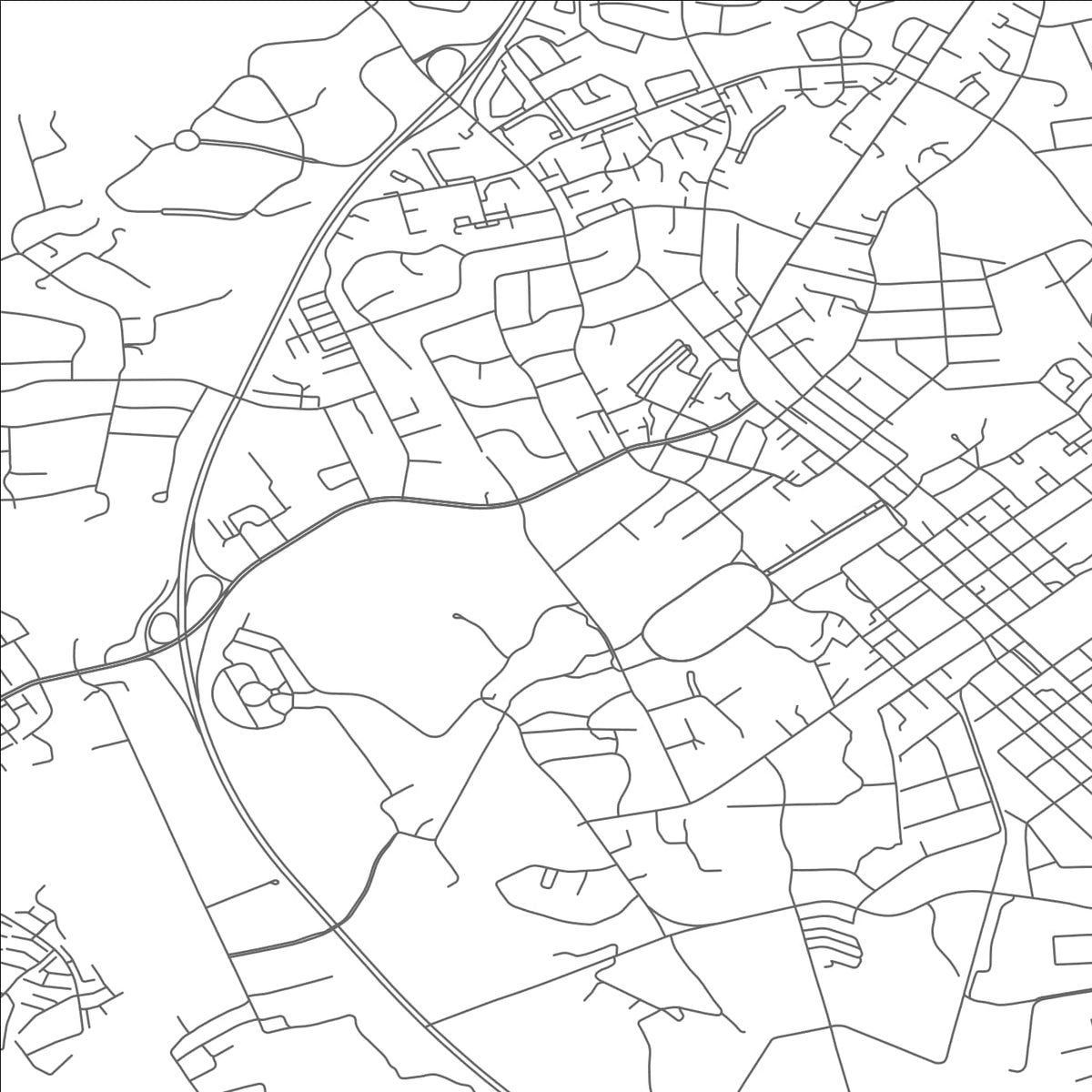 ROAD MAP OF BLACKSBURG, VIRGINIA BY MAPBAKES