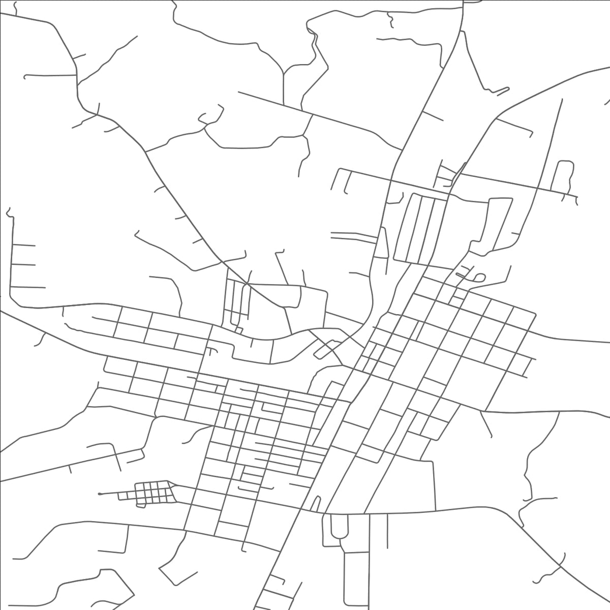 ROAD MAP OF BLACKSTONE, VIRGINIA BY MAPBAKES