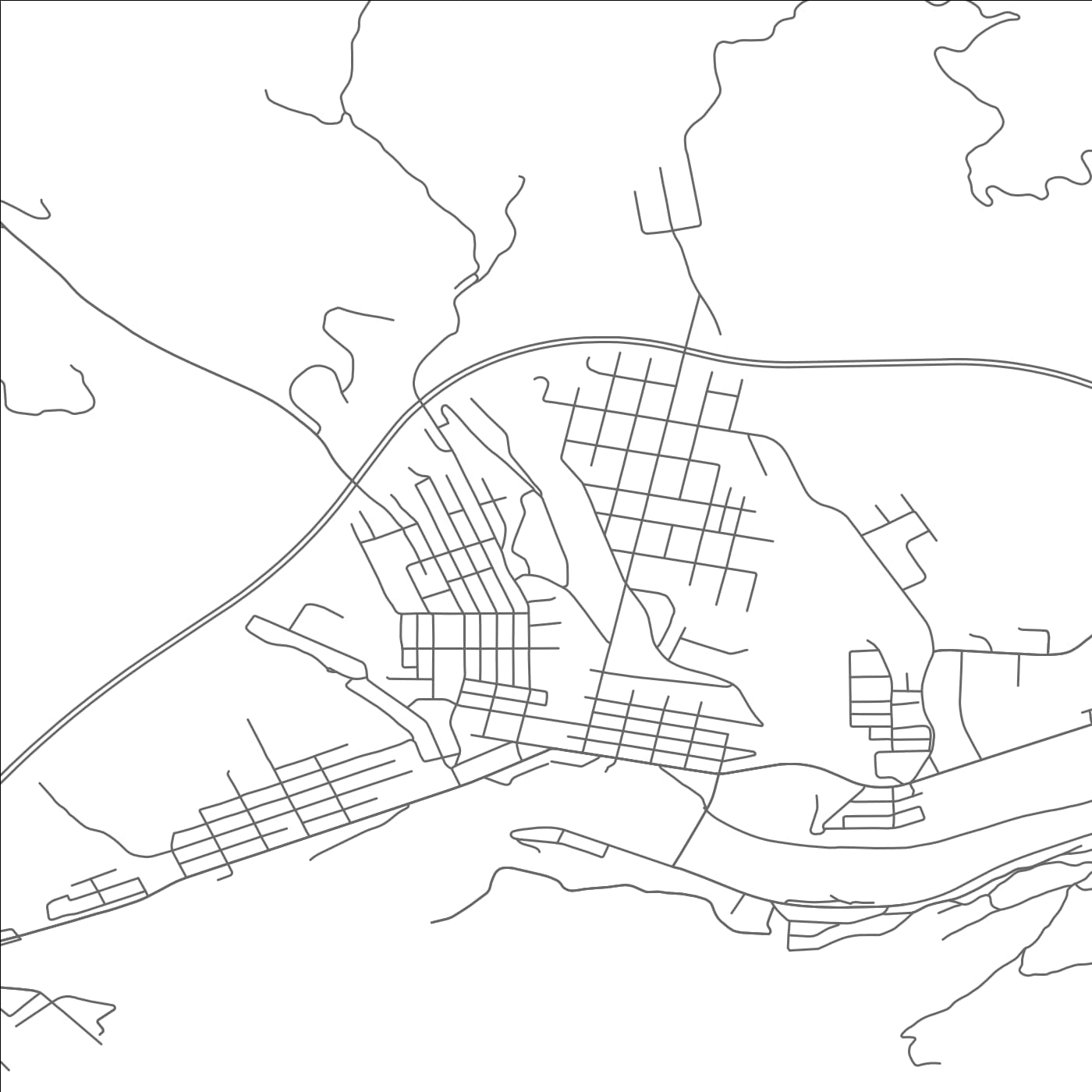 ROAD MAP OF CLIFTON FORGE, VIRGINIA BY MAPBAKES