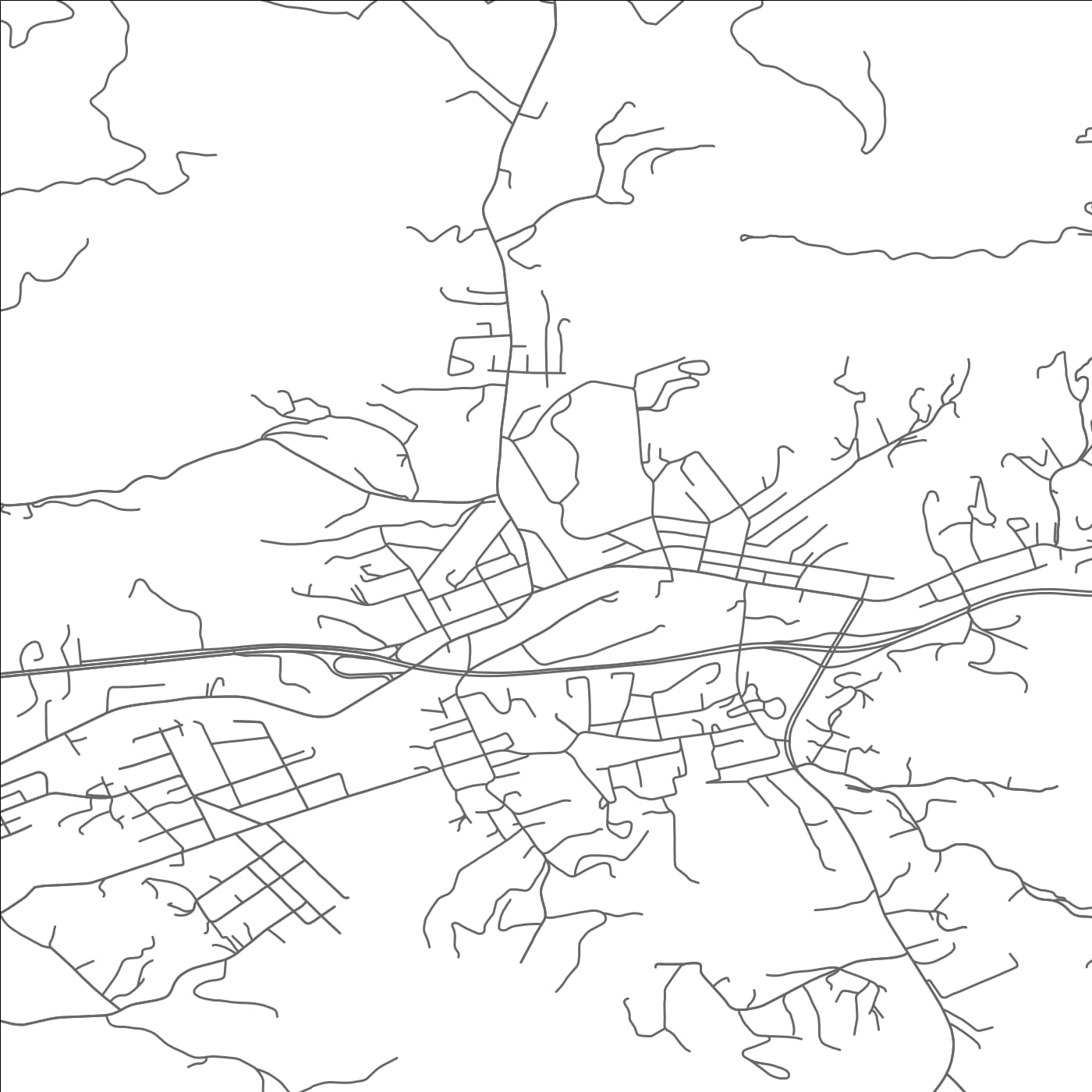 ROAD MAP OF COEBURN, VIRGINIA BY MAPBAKES