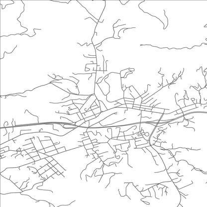 ROAD MAP OF COEBURN, VIRGINIA BY MAPBAKES