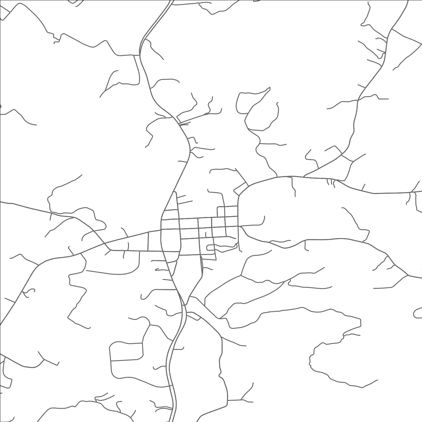 ROAD MAP OF FINCASTLE, VIRGINIA BY MAPBAKES