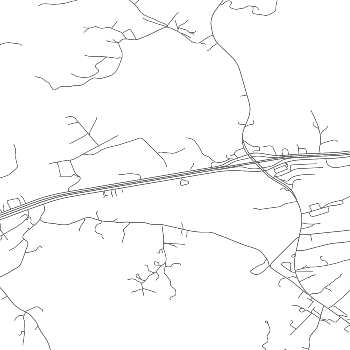 ROAD MAP OF FORT CHISWELL, VIRGINIA BY MAPBAKES