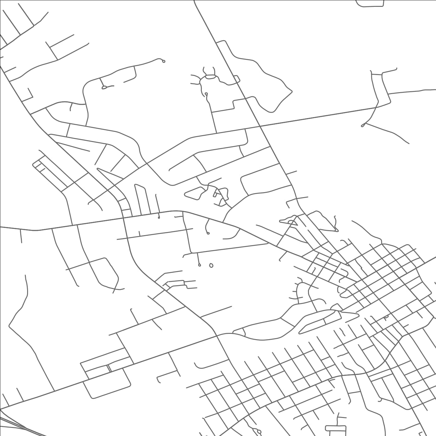 ROAD MAP OF FRANKLIN, VIRGINIA BY MAPBAKES