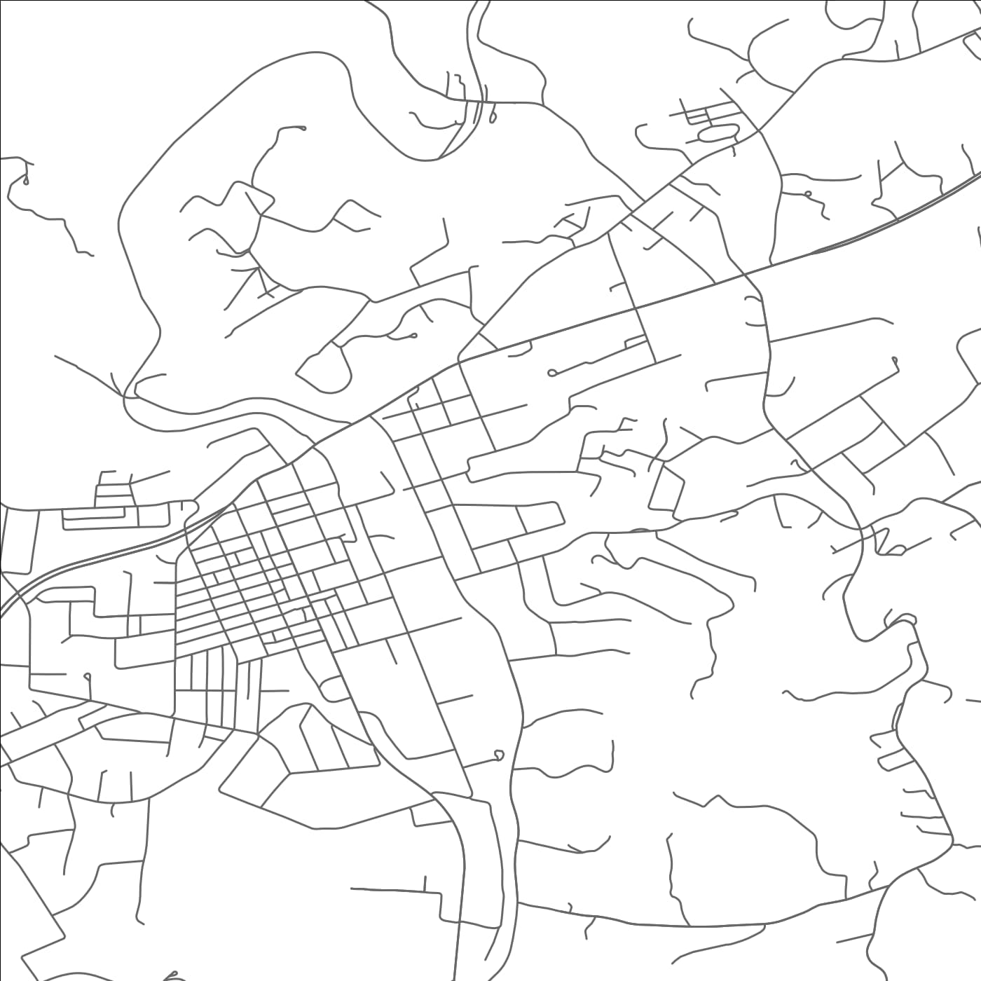 ROAD MAP OF GALAX, VIRGINIA BY MAPBAKES