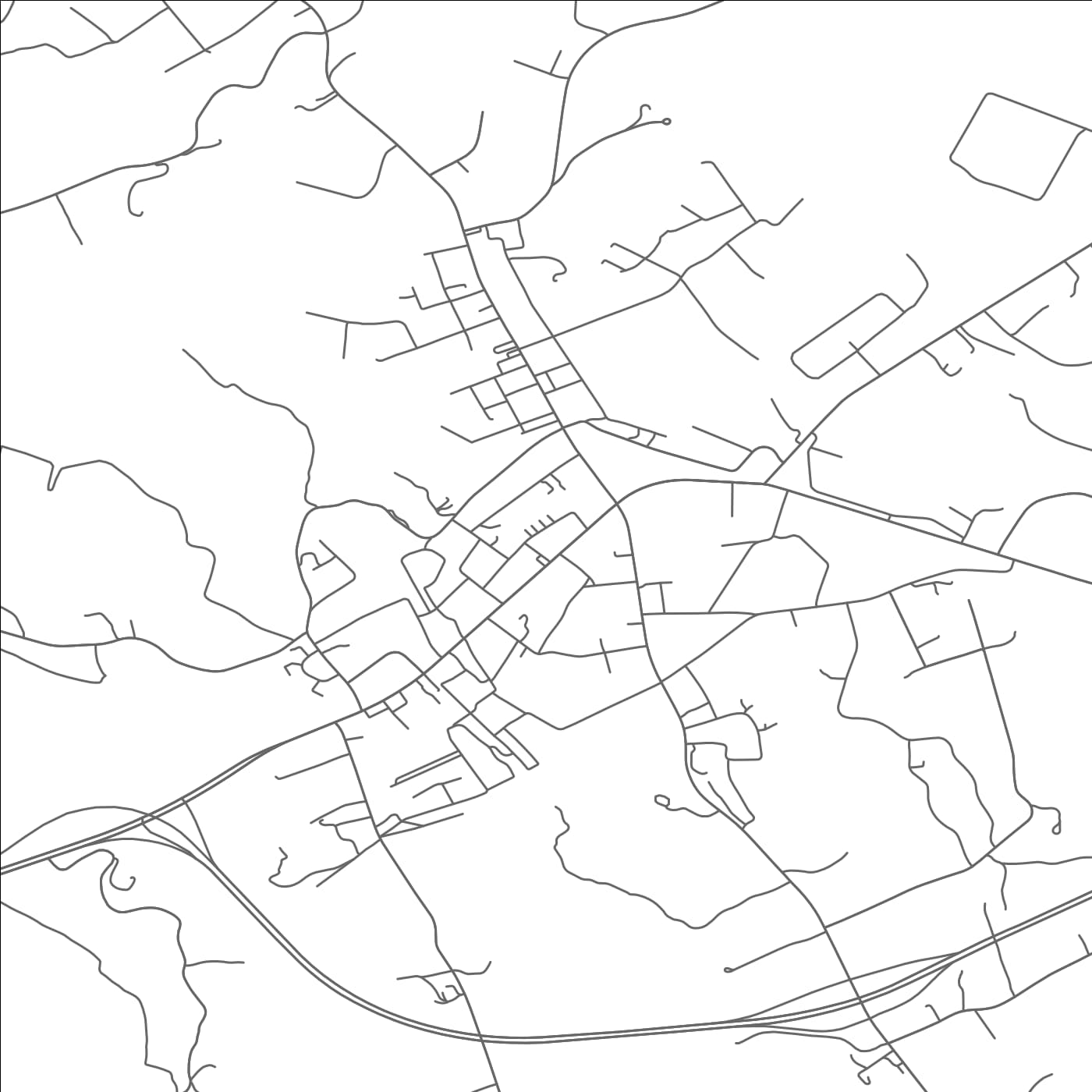 ROAD MAP OF HILLSVILLE, VIRGINIA BY MAPBAKES