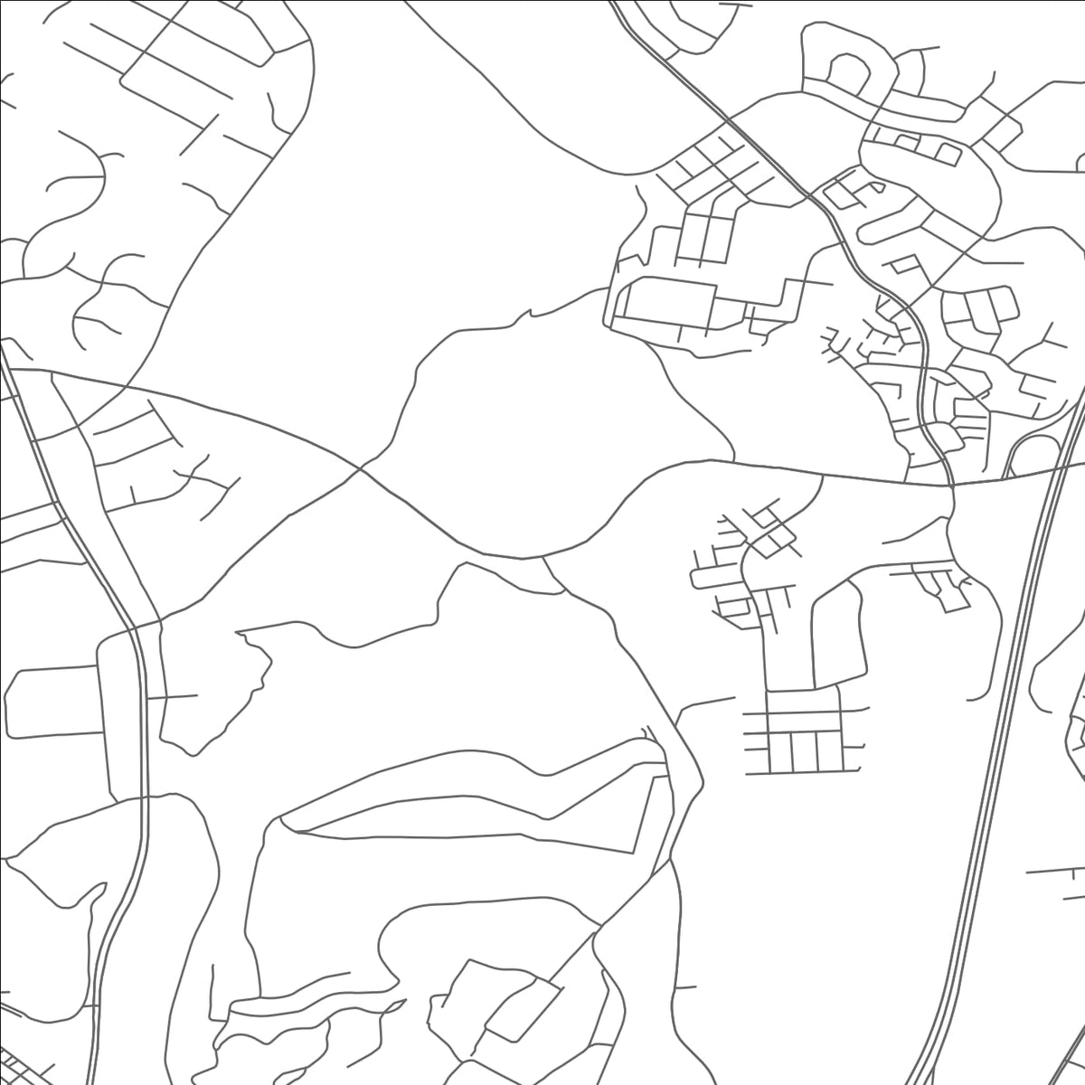 ROAD MAP OF LAUREL HILL, VIRGINIA BY MAPBAKES