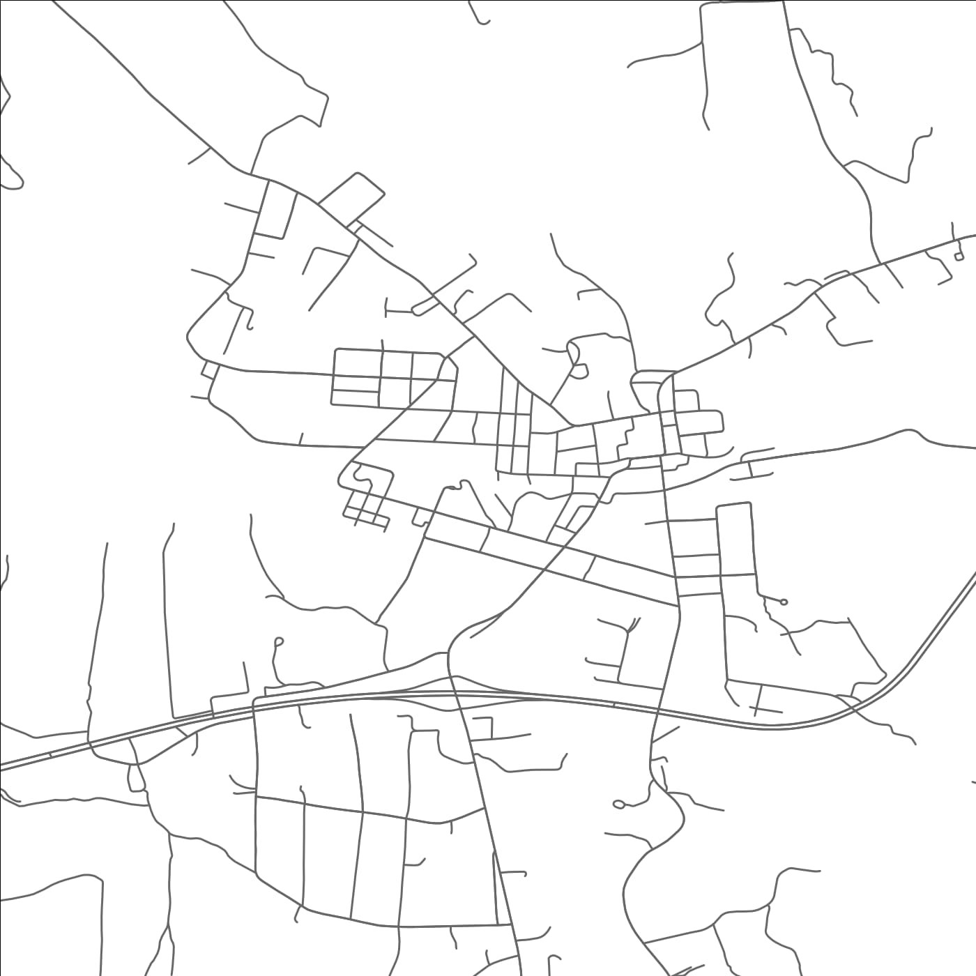 ROAD MAP OF LAWRENCEVILLE, VIRGINIA BY MAPBAKES