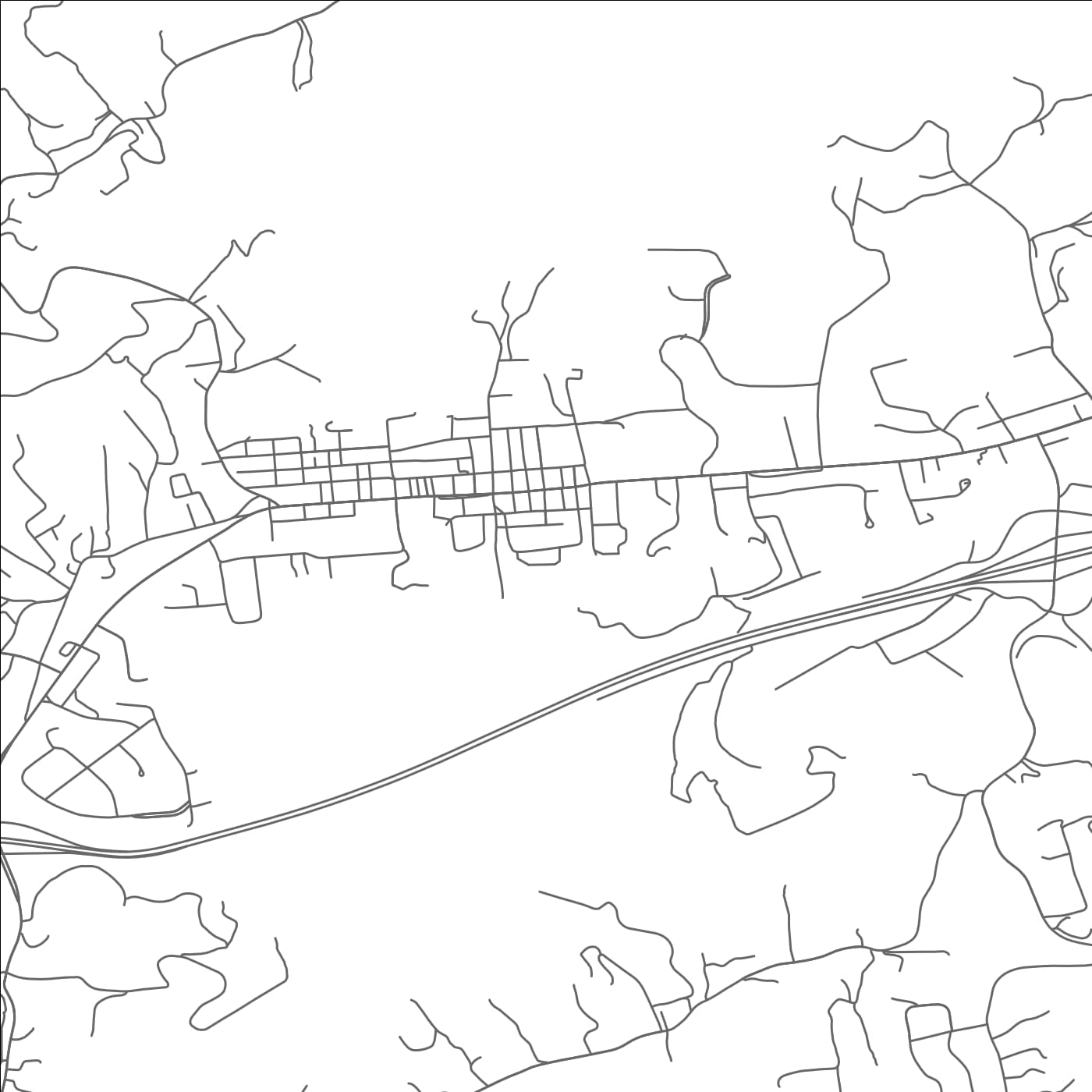 ROAD MAP OF LEBANON, VIRGINIA BY MAPBAKES