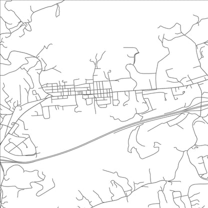 ROAD MAP OF LEBANON, VIRGINIA BY MAPBAKES