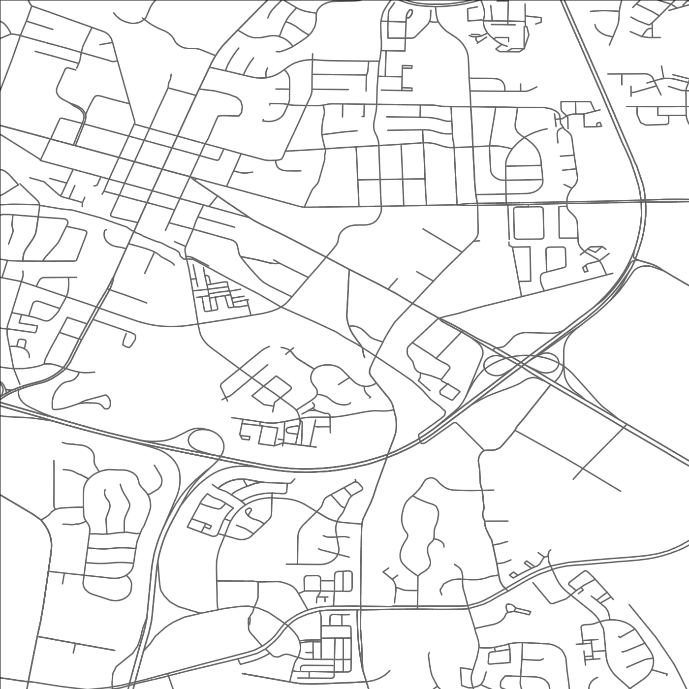 ROAD MAP OF LEESBURG, VIRGINIA BY MAPBAKES