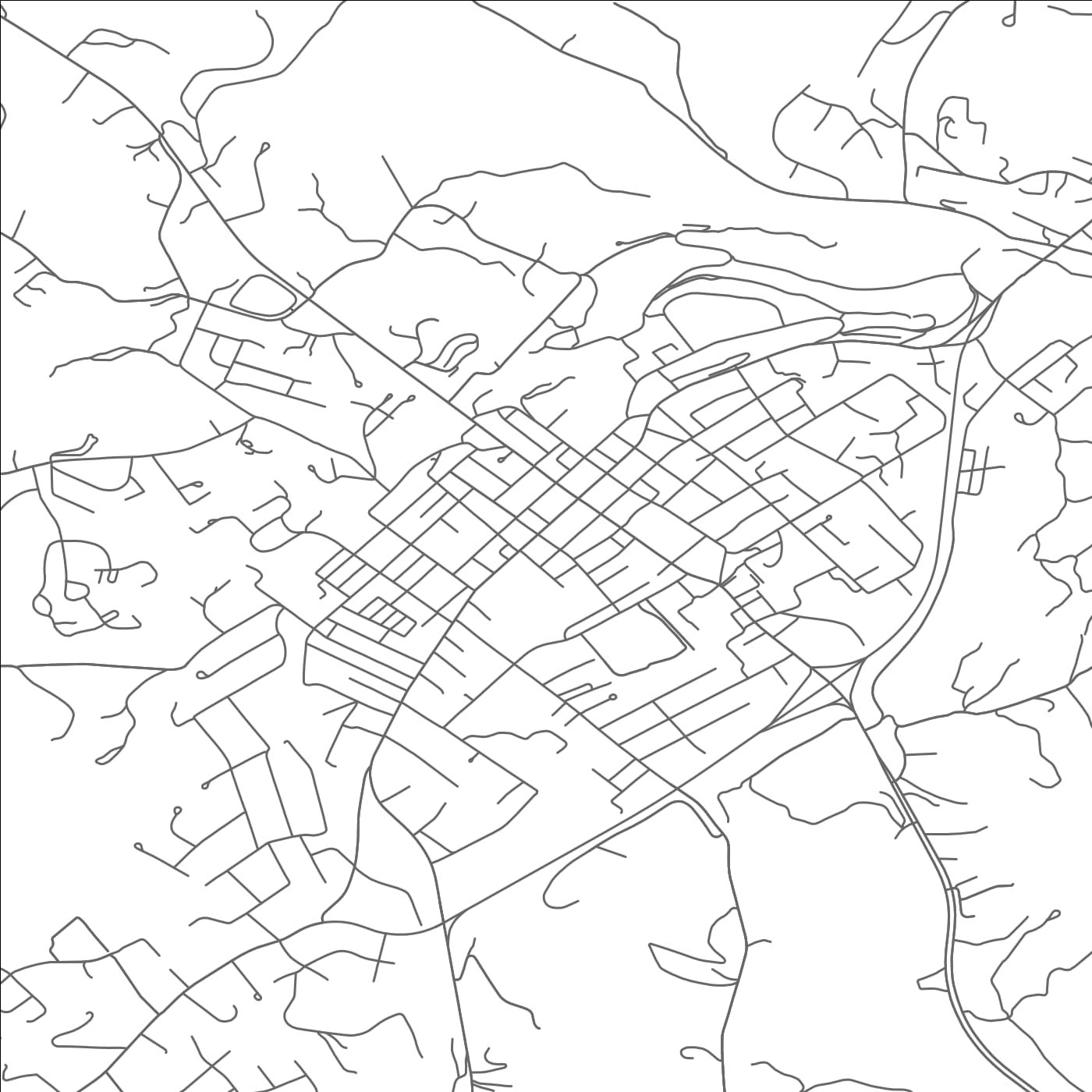 ROAD MAP OF LEXINGTON, VIRGINIA BY MAPBAKES