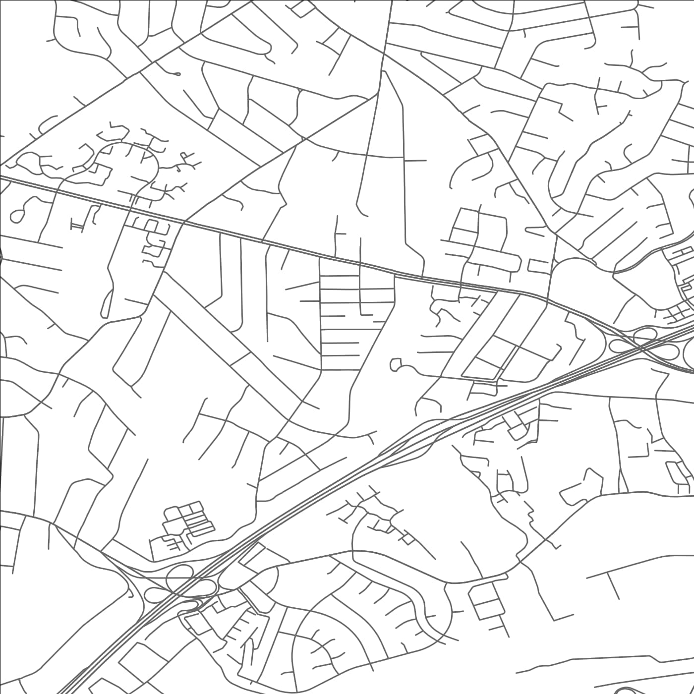 ROAD MAP OF LINCOLNIA, VIRGINIA BY MAPBAKES