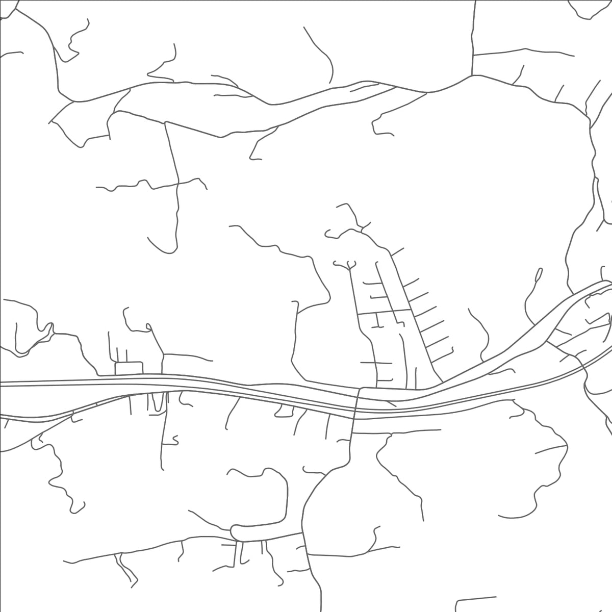 ROAD MAP OF MCMULLIN, VIRGINIA BY MAPBAKES