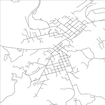 ROAD MAP OF NEW CASTLE, VIRGINIA BY MAPBAKES