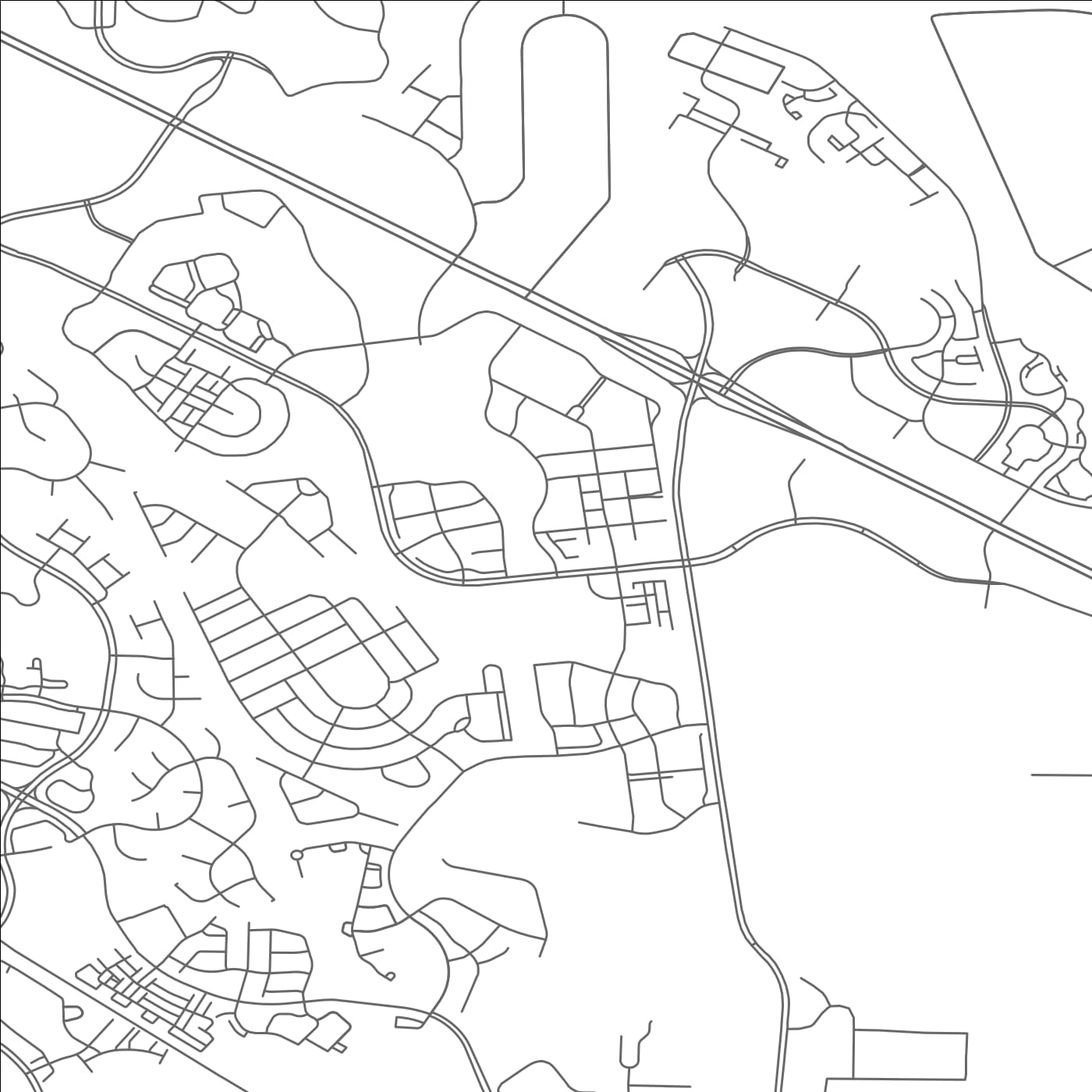 ROAD MAP OF ONE LOUDOUN, VIRGINIA BY MAPBAKES